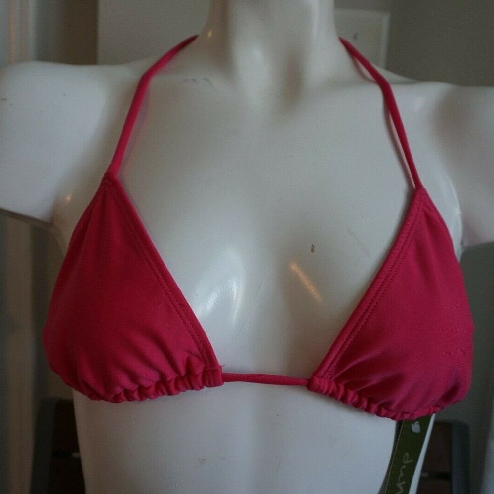 Dunas Triangle Bikini Top in Pink size Lrg is NWT